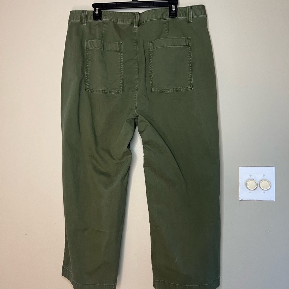 NWT Gap High Rise Stride Ankle Khaki Olive Green - Picture 9 of 11